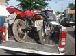 Motos apreendidas pela polícia durante a abordagem.