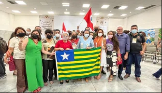 Patrícia Vasconcelos e Regina Sousa no evento da Agricultura Familiar