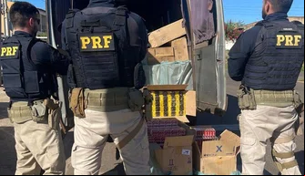 PRF apreende 29 mil maços de cigarros na cidade de Picos